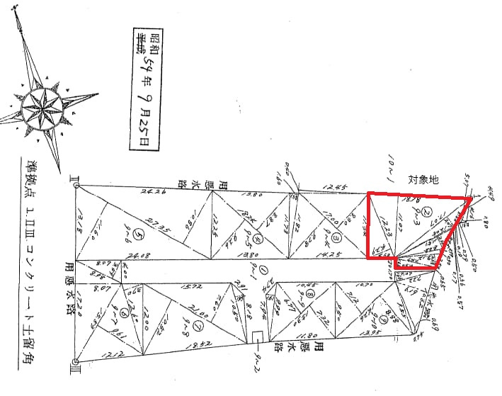 板野郡藍住町勝瑞字幸島土地の土地図
