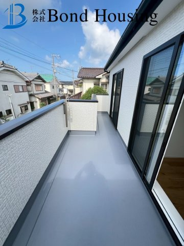 全室南向きで日当り良好　長畑町第4　新築戸建てのバルコニー