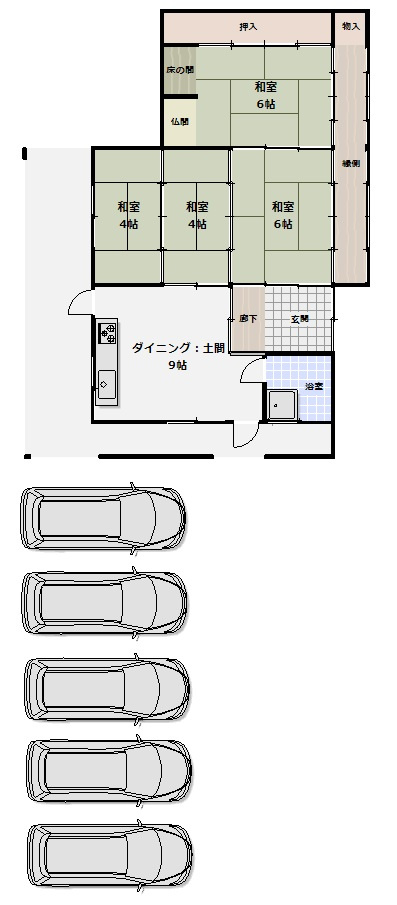 ■□■大山町赤松古家付土地■□■のその他|現在ある建物の間取り図面になります。