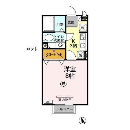 ナカイパレス　Ａの間取り