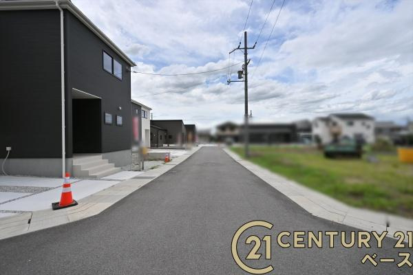 リーブルガーデン大豆越 ４号棟 ／新築一戸建の前面道路含む現地写真|■現地撮影写真■令和７年度７月完成予定！