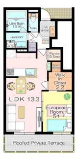 【間取り】 | 仮称）御願塚６丁目新築アパート | 広い収納で生活便利！