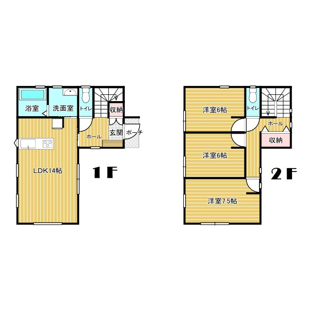 天童市田鶴町1丁目6-16の間取り|ムダのない3LDKの間取りです◎