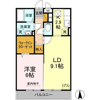 【間取り】 | エミネンスＭ　B