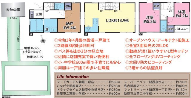 中古/新座市東1丁目の間取り|13.9帖のLDK