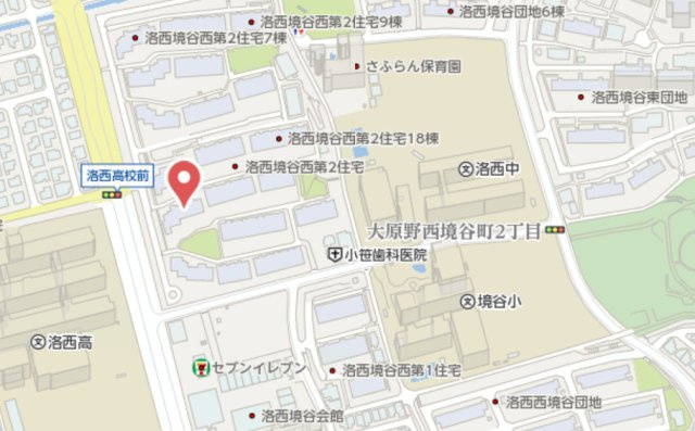 境谷西第2住宅団地第14号棟　2階の地図