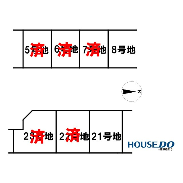 新築戸建　四條畷市美田町（令和8年7月竣工）の区画図