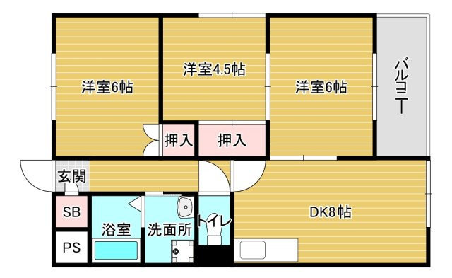 ユートピアハイツ金剛の間取り