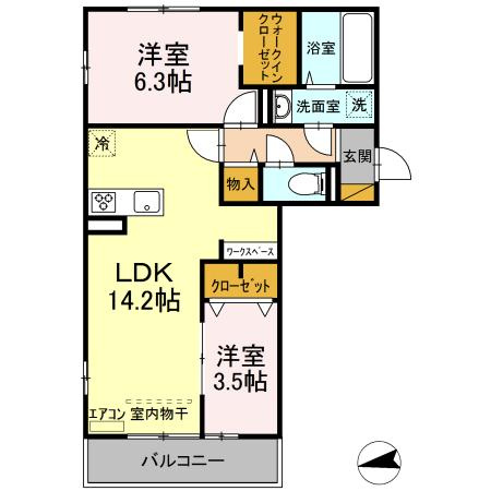 シャルムの間取り