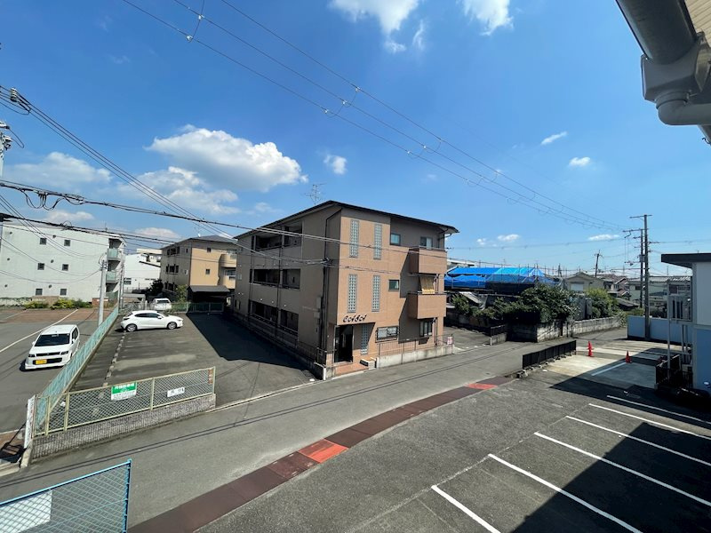 第二奥村ハイツの展望|バルコニーからの景色です