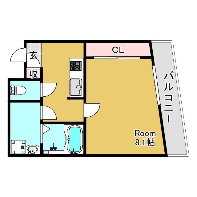 神戸市兵庫区会下山町２丁目のアパートの間取り|間取り