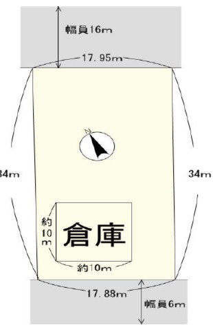 大津市今堅田２丁目の事業用地の区画図
