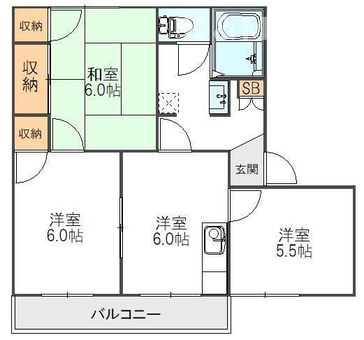 メゾン旭Ｃ棟の間取り| 