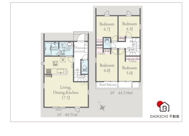 【間取り】 | 東松山市石橋23-2期　LIGNAGE　新築戸建　全4棟　3号棟
