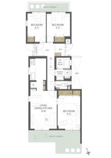 【間取り】グランドメゾン猫ヶ洞NE棟 