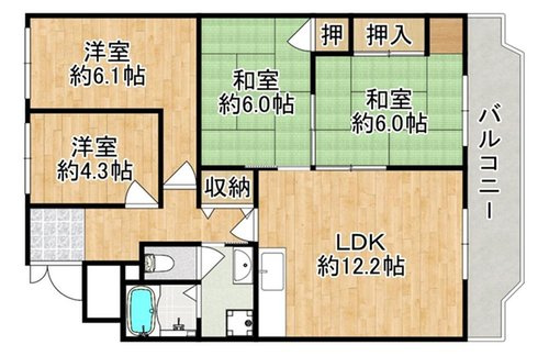 【間取り】 | グリーンコーポ門真