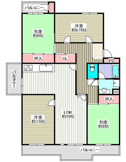 【間取り】 | グリーンヒル光善寺住宅第一号棟