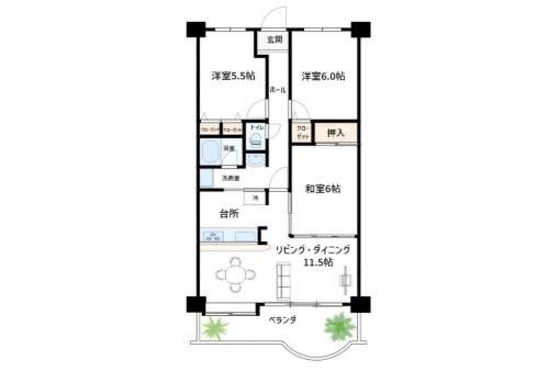 【間取り】 | ディオフェルティ枚方
