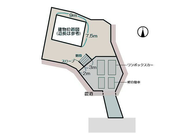 高知市神田　売土地の土地図