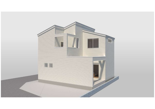 所沢市林3丁目・全1棟　新築一戸建　～収納豊富な3LDK～の外観パース|外観パース