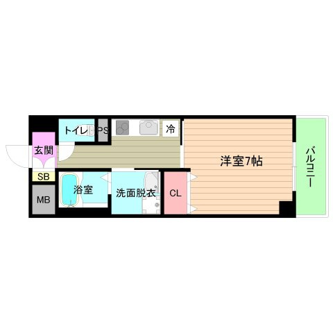 大阪市都島区都島南通２丁目の賃貸マンションの間取り