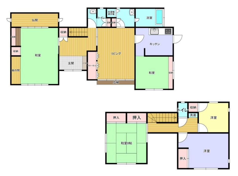 【中古戸建】高崎市吉井町本郷の間取り|■間取り図｜敷地面積：330.76（約100.05坪）　建物面積：144.49（約43.70坪）