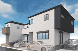 【外観パース】 | 【名古屋市中村区猪之越町2丁目56新築戸建1号棟】✨️仲介手数料無料✨️日比津小学校・日比津中学校