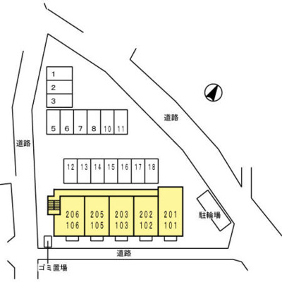 【区画図】 | パティオ桃李・