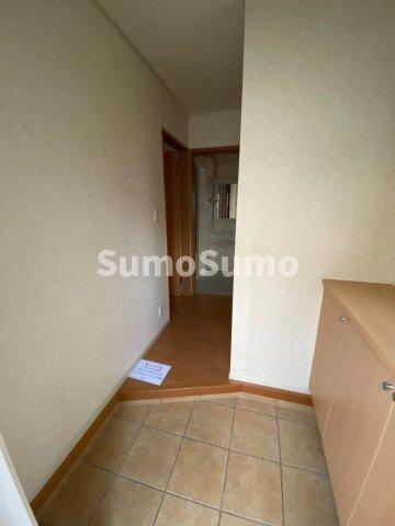 矢部町戸建貸家の玄関|明るい玄関です