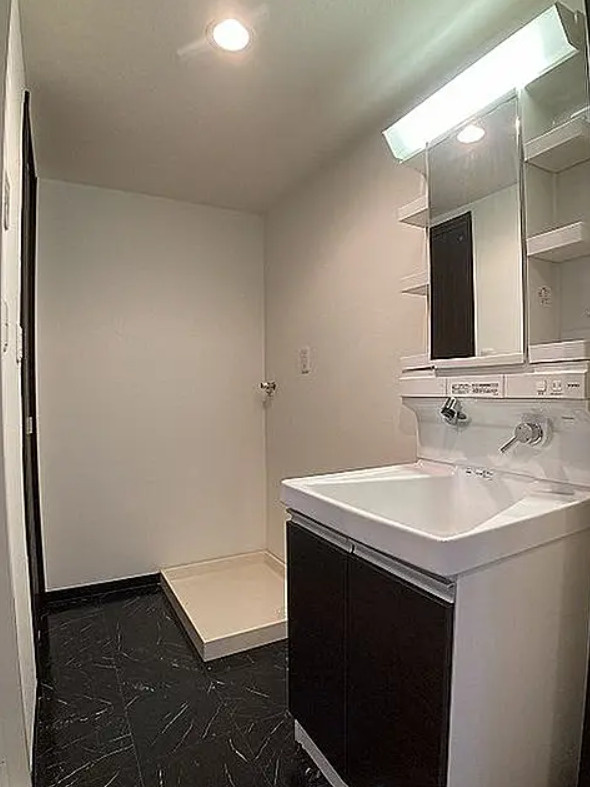 愛知県岡崎市　１棟売りマンション　収益物件　の独立洗面台