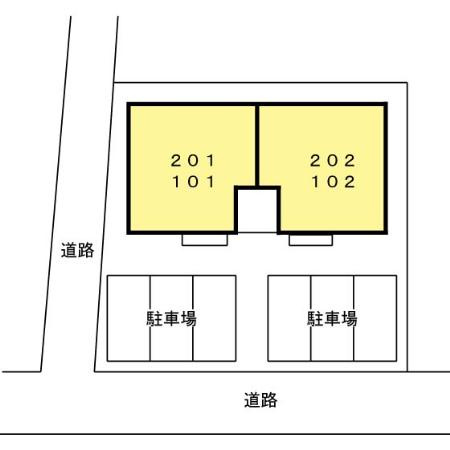 上益城郡益城町大字古閑のアパートの区画図
