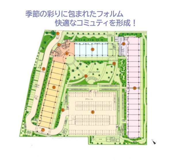 【区画図】 | 広々とした敷地に各住戸への採光・通風性を配慮して住棟をレイアウト◎
明るいブラウンをベースに、ホワイトとアクセントカラーで洗練されたフォルムに♪
