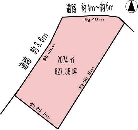 各務原市川島北山町の土地図