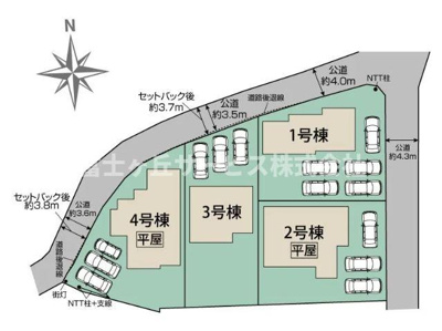 【区画図】 | 掛川市西大渕 新築一戸建て 1号棟 | 1号棟の区画図です