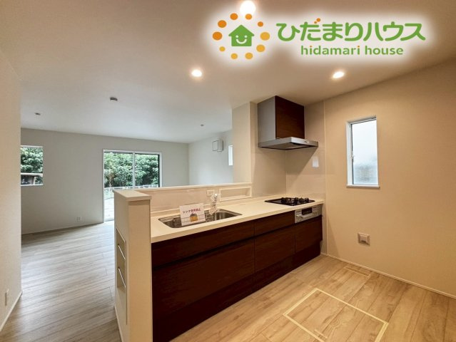 東松山市石橋　23-2期　新築一戸建て　リナージュ　03のキッチン|人気の対面式キッチン！
リビングの様子が見れるので安心ですね！