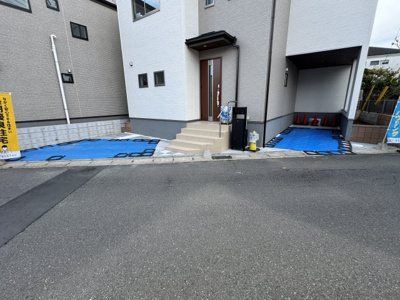 【駐車場】 | 市川市若宮３丁目新築戸建【若宮小学校：5分】 | 1号棟駐車スペース・2台駐車可