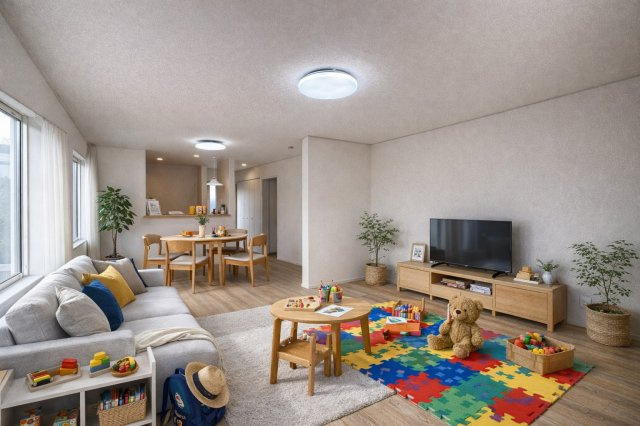 新築戸建　吉田町吉田字上迫（No.2／No.2）の外観|家庭菜園やドッグランに最適！多目的に使える広々とした裏庭です。