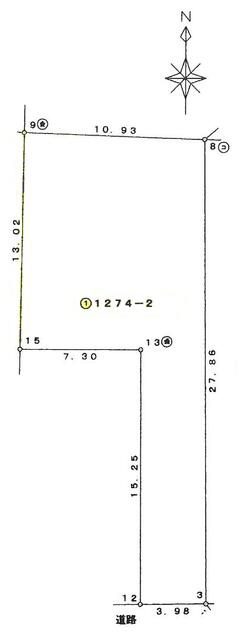 宇都宮市一条４丁目　250.05㎡　売地の区画図