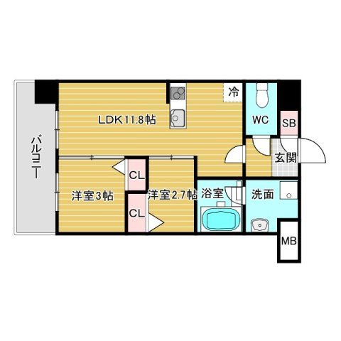 コンフォリア・リヴ新大阪西宮原ソルテラスの間取り