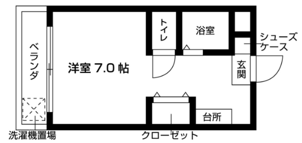 ベルテ片江の間取り