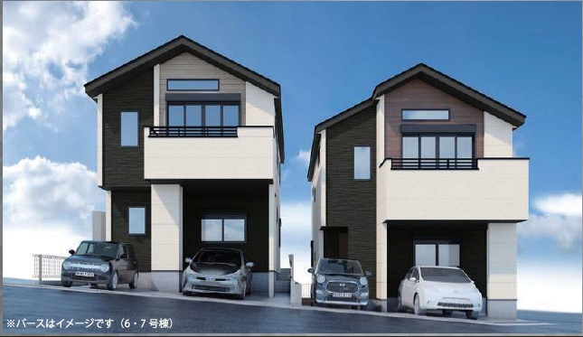 緑区霧が丘新築分譲住宅2期の外観パース