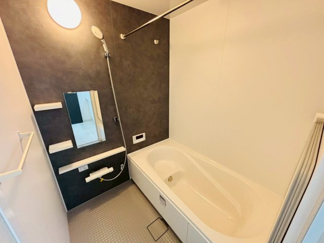 ケイアイエルデ／菊池郡大津町１期／１号棟の浴室|追い炊き機能や24時間換気機能がついております！