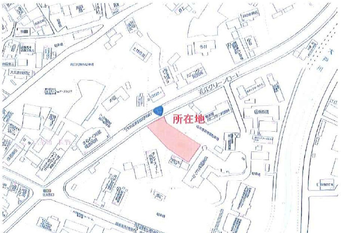 甲賀市信楽町長野の事業用地の地図
