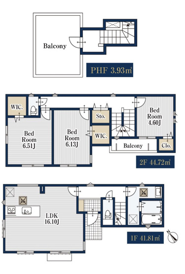 【間取り】 | ★仲介手数料無料★ 新築デザイナーズ分譲住宅全5棟　港北区大倉山 | 仲介手数料無料！お問合せ下さい/080-7058-7312 