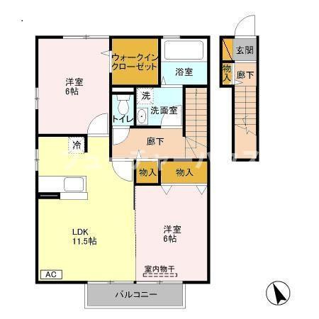 メイプルヒル　Ｉ棟の間取り