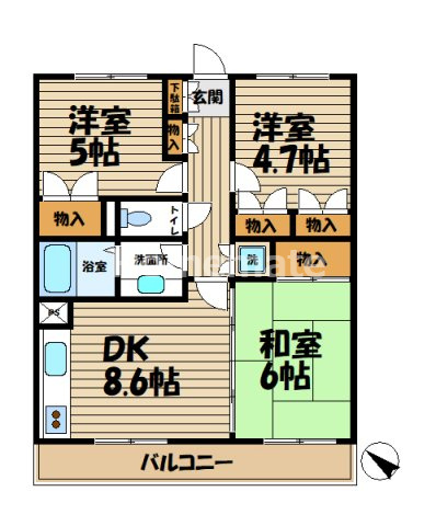 【間取り】 | ドエル砂押橋