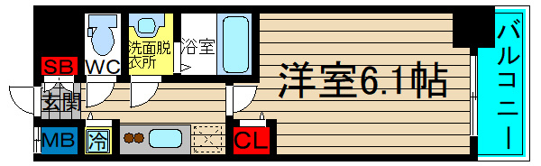 プレサンス難波駅前の間取り|現状有姿