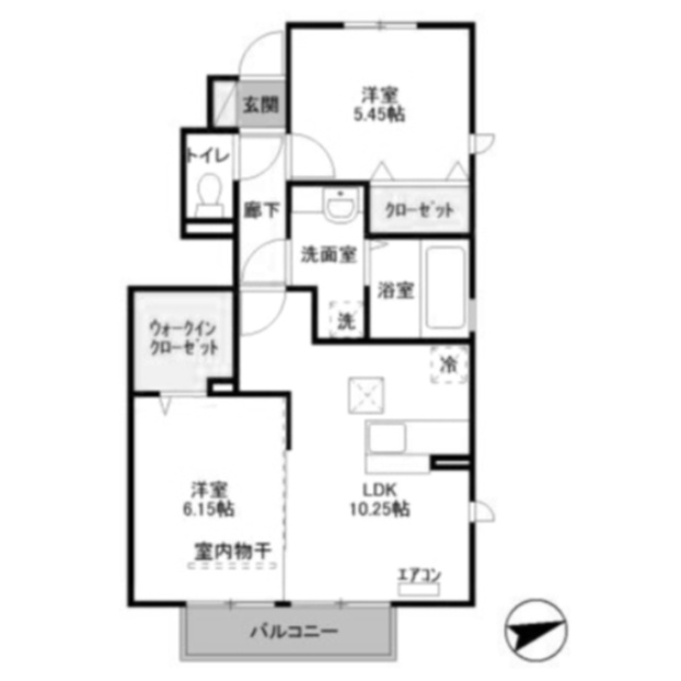 サザンハート吉岡の間取り
