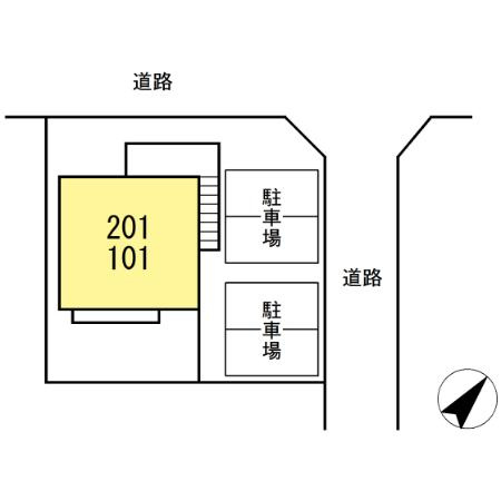 プレジール今枝の区画図