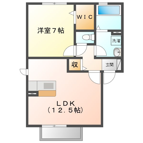 スプリングフィールド　Ａの間取り